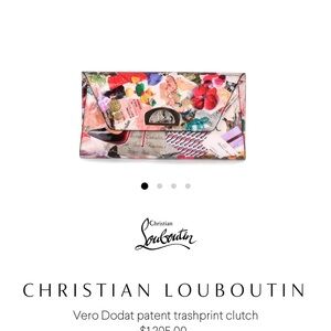 Christian Louboutin Floral and Script Clutch